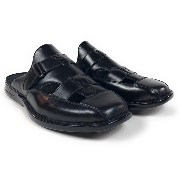 mens black closed toe sandals